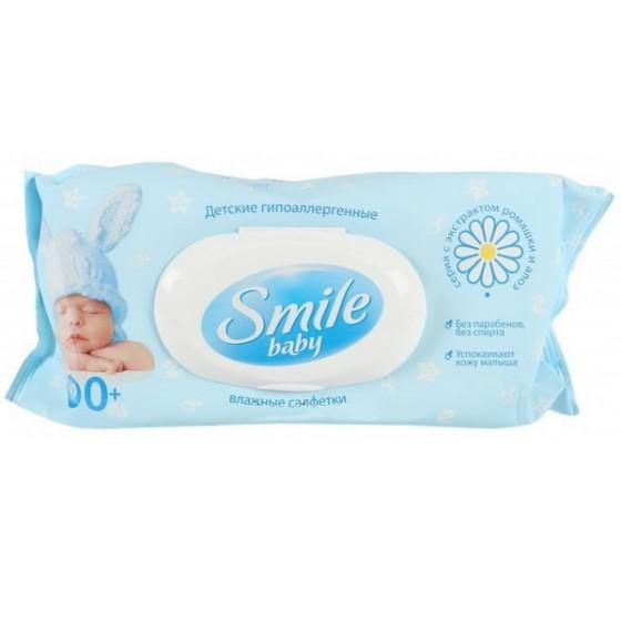 SMILE Baby. Сок алоэ и экстракт ромашки 100шт