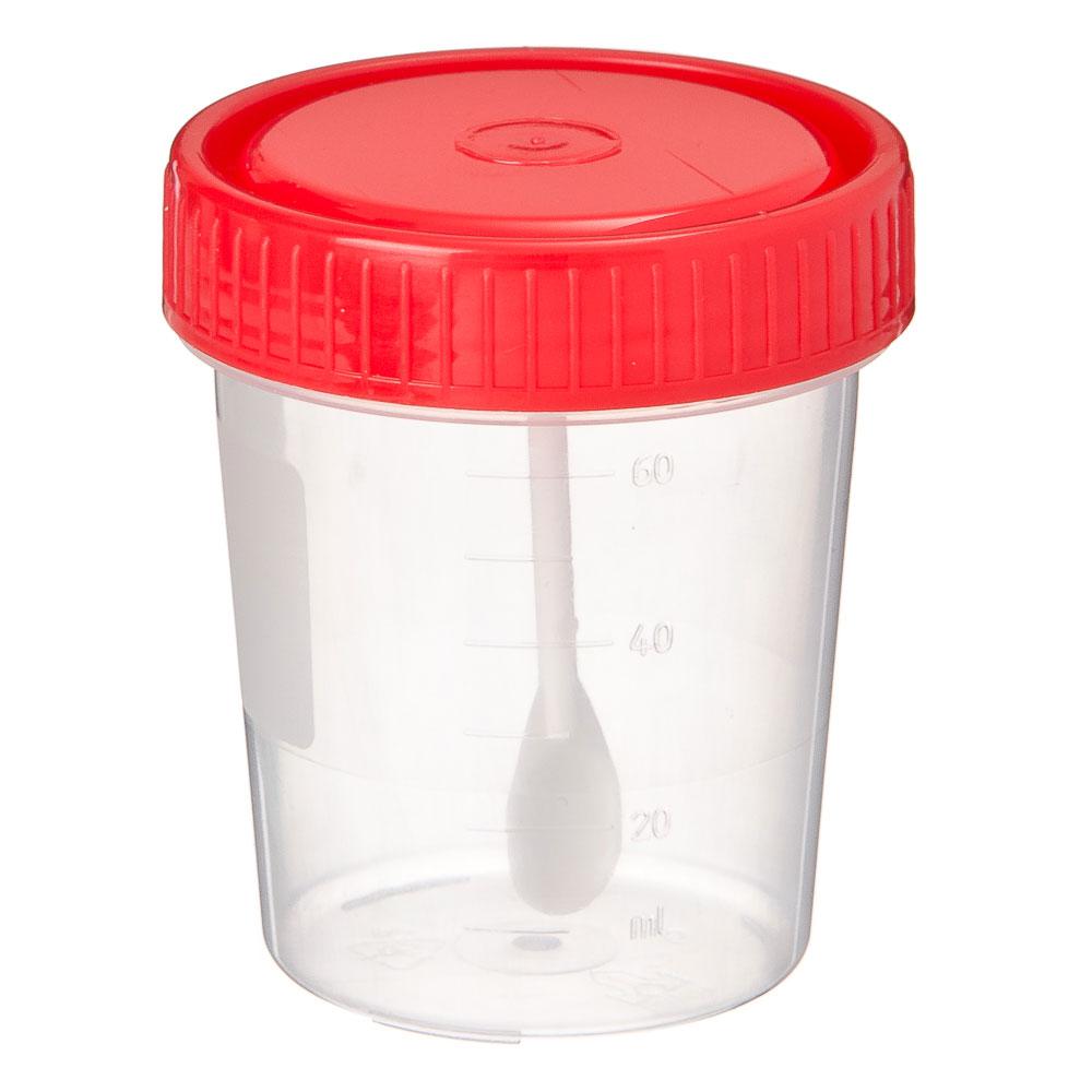 Контейнер для анализов с ложкой стерильный 60мл