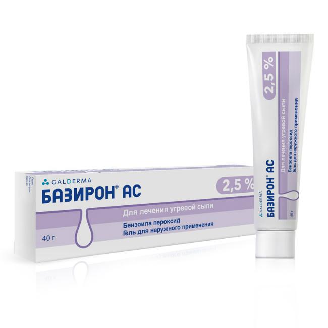 Базирон АС 2,5% гель 40,0